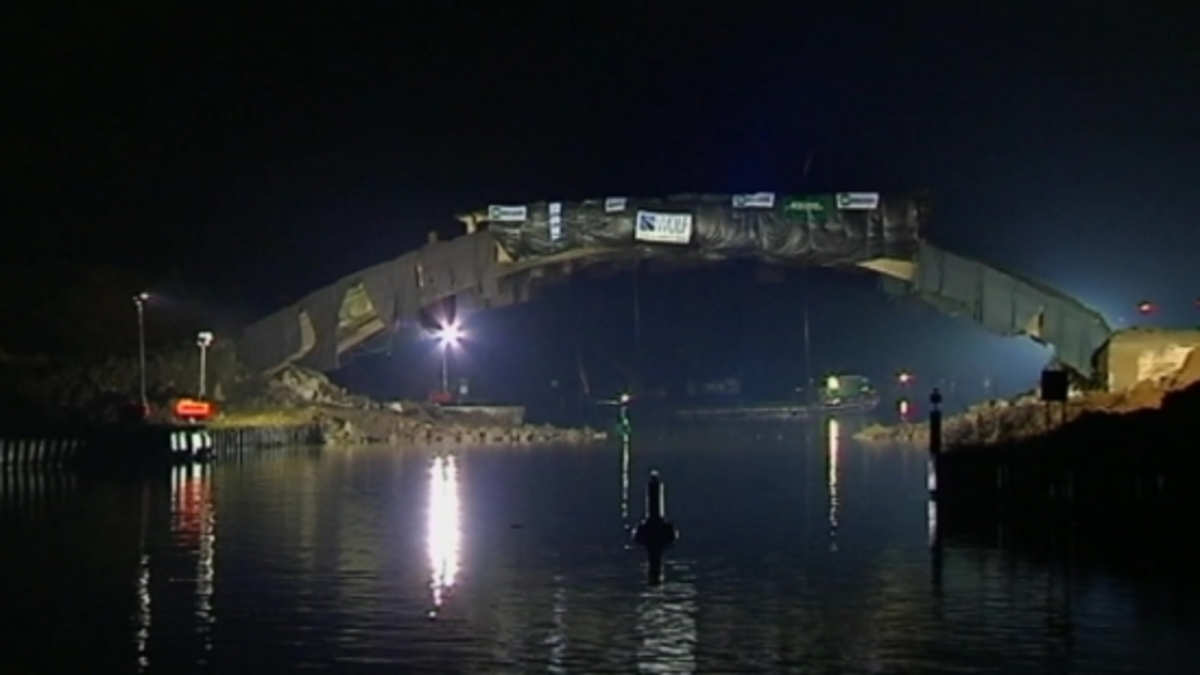 Brug in België opgeblazen