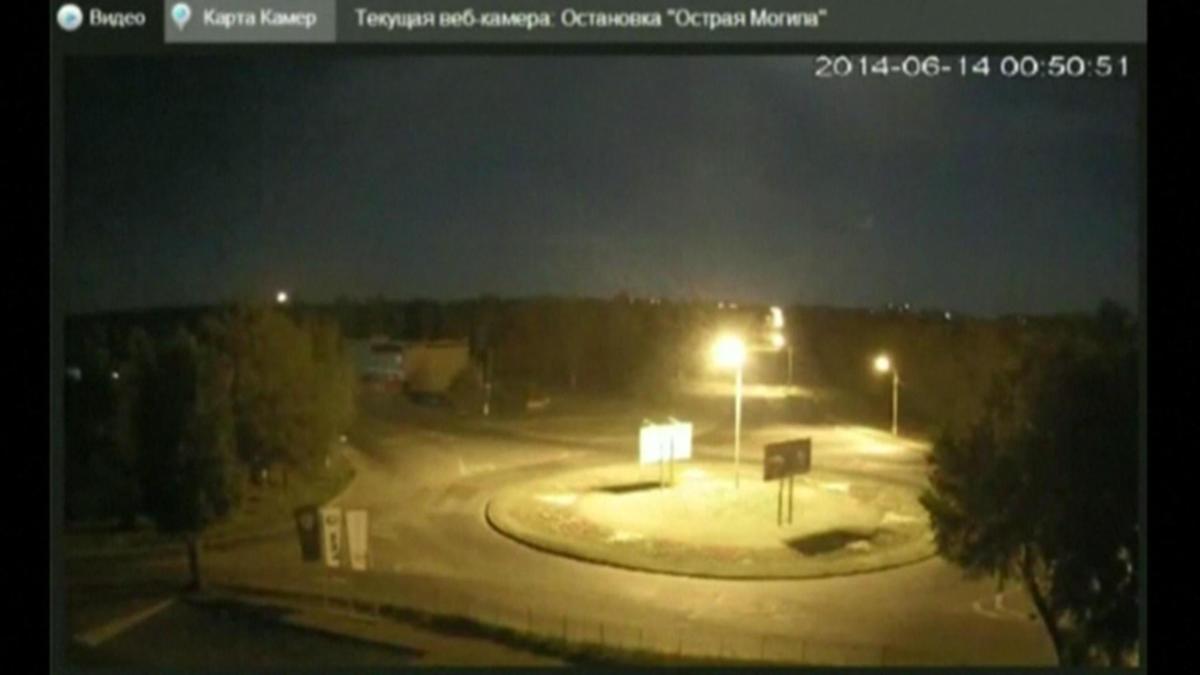 Vliegtuig uit lucht geschoten Vliegtuig uit lucht geschoten
