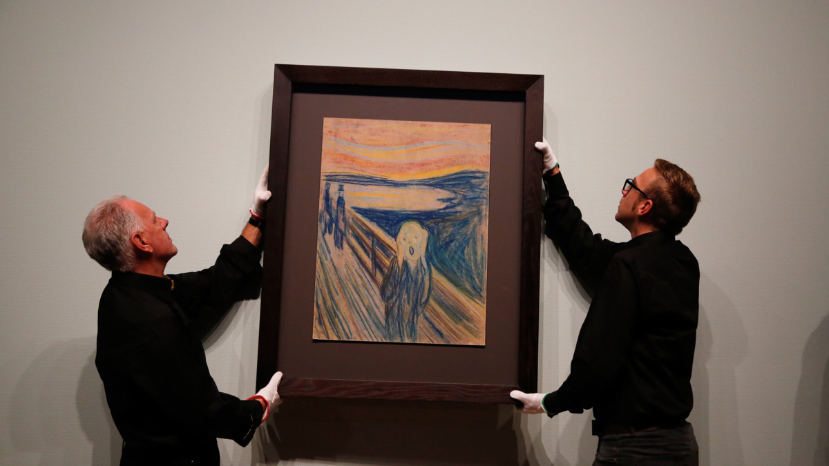 Schilderij De Schreeuw tijdelijk in Van Gogh Museum Schilderij De Schreeuw tijdelijk in Van Gogh Museum