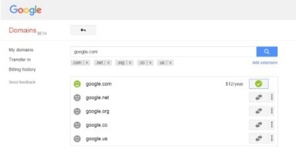wat is de domeinnaam van google