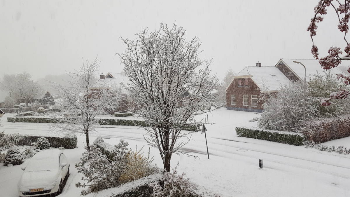 Winterlandschappen in de lente, zware ongelukken blijven uit