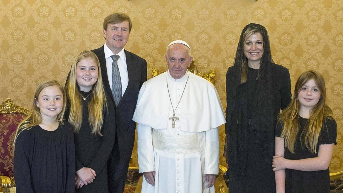 Koning en koningin ontvangen door de paus