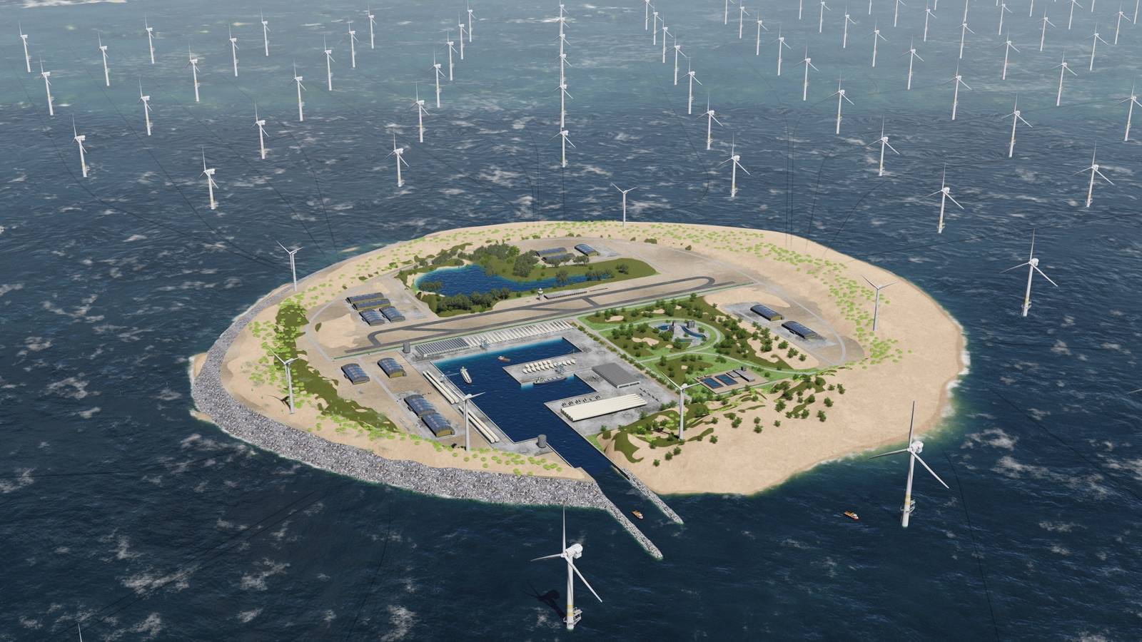 Plan voor kunstmatig eiland voor windenergie op zee
