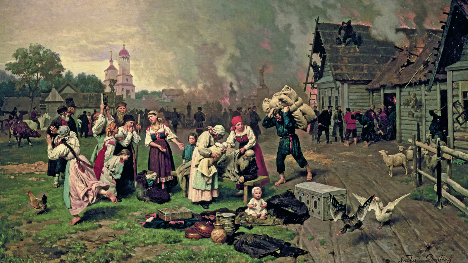 Schilderijen van gewone Russische leven te zien in Assen | NOS