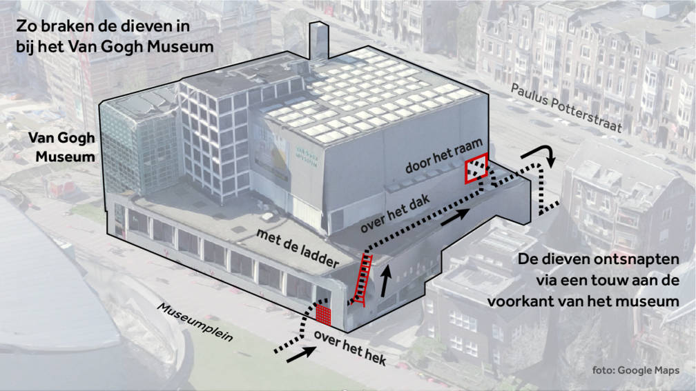 Ladder, touw en moker: meer was niet nodig voor roof Van Goghs