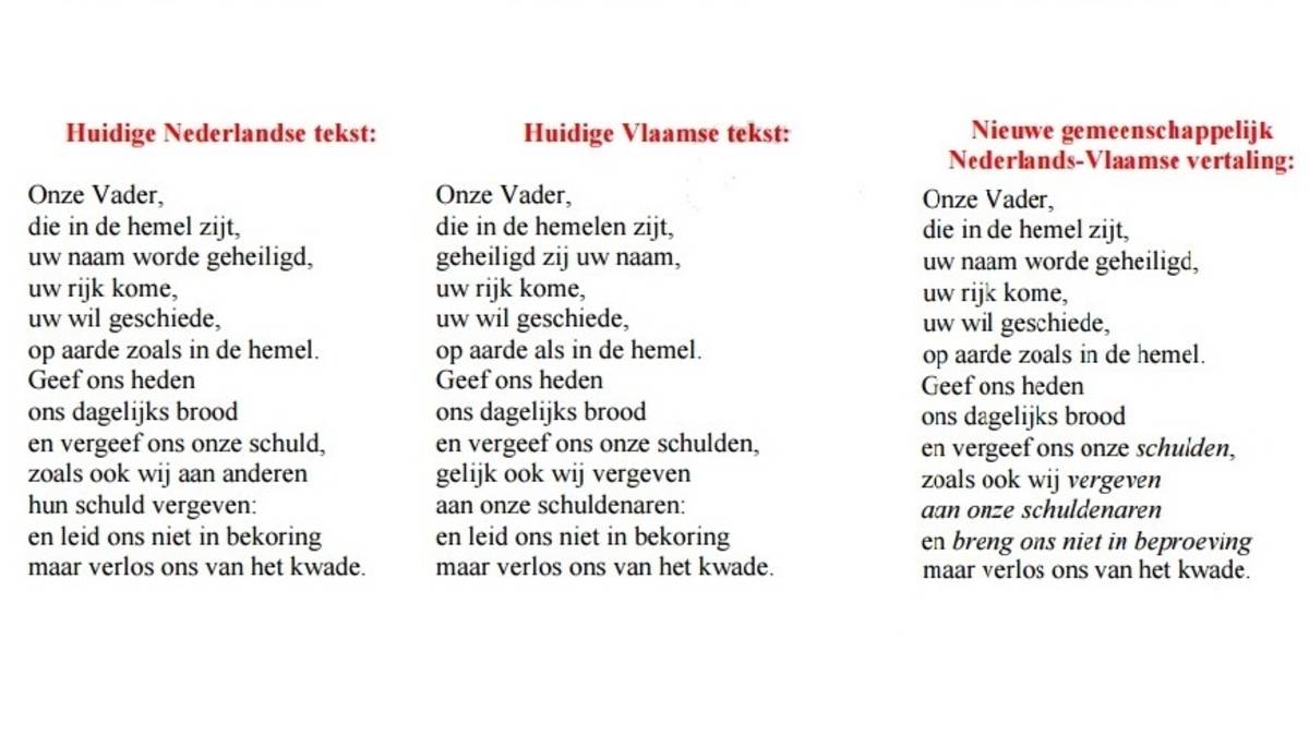 Verzet tegen het nieuwe Onze Vader