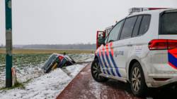 Nawinter: besneeuwde velden en ongelukken op de weg. Nawinter: besneeuwde velden en ongelukken op de weg.