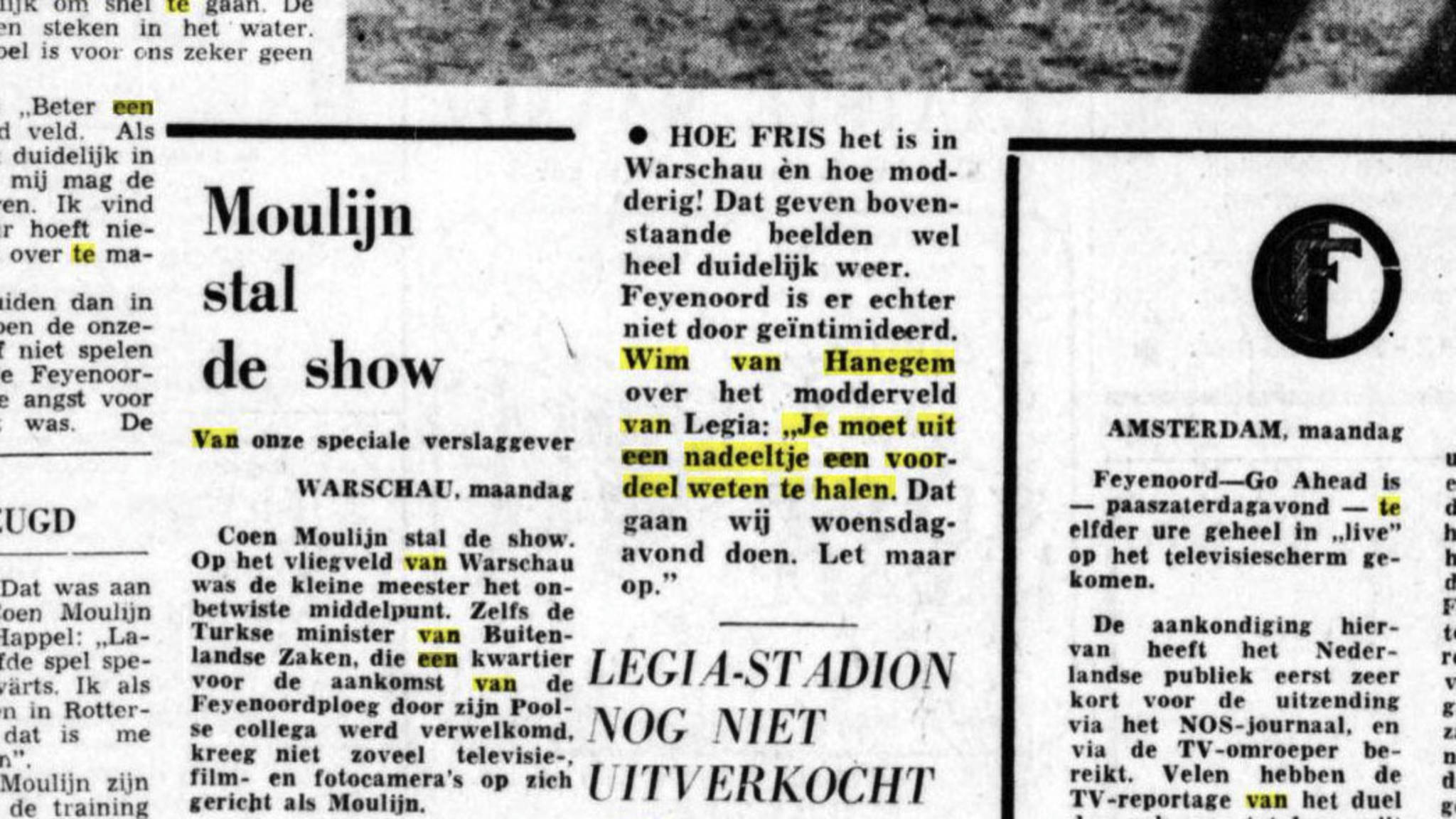 Van Hanegem: 'Ieder nadeel heeft zijn voordeel' is niet van Cruijff | NOS
