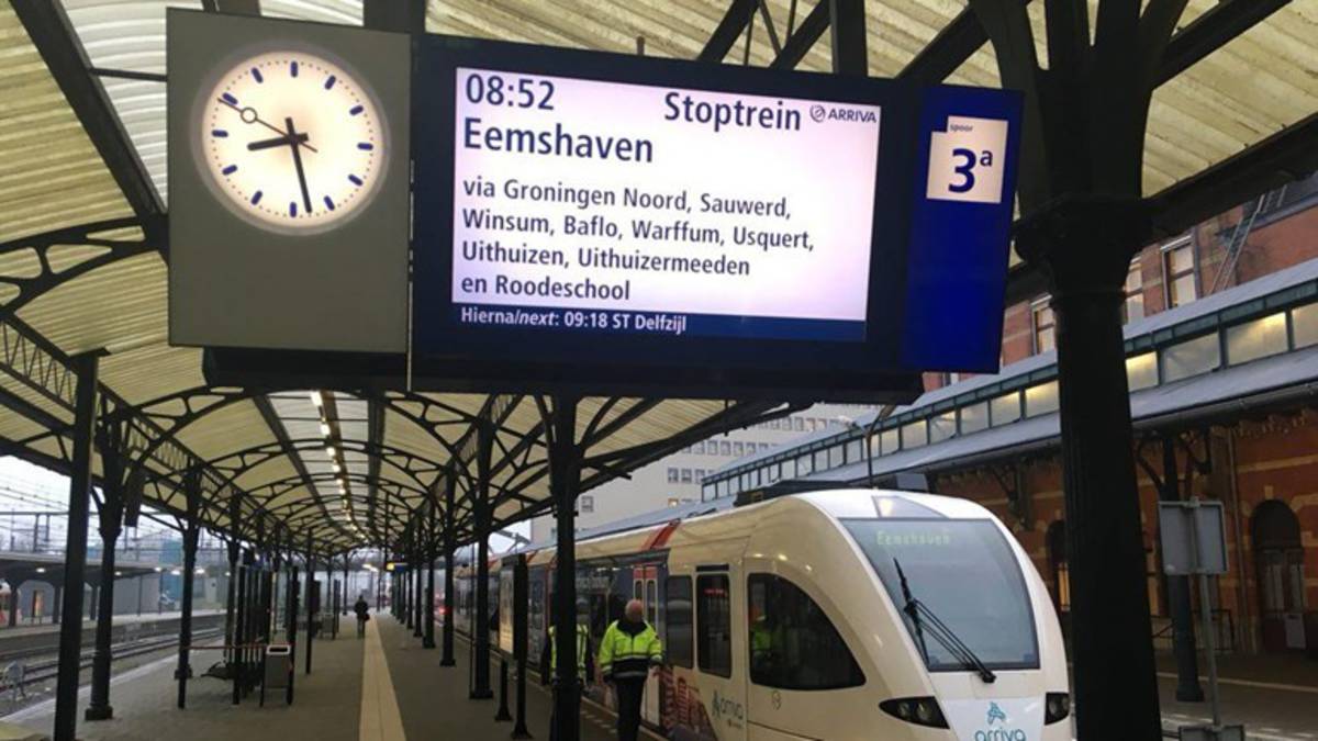 Eemshaven is nu noordelijkste station, vandaag eerste trein