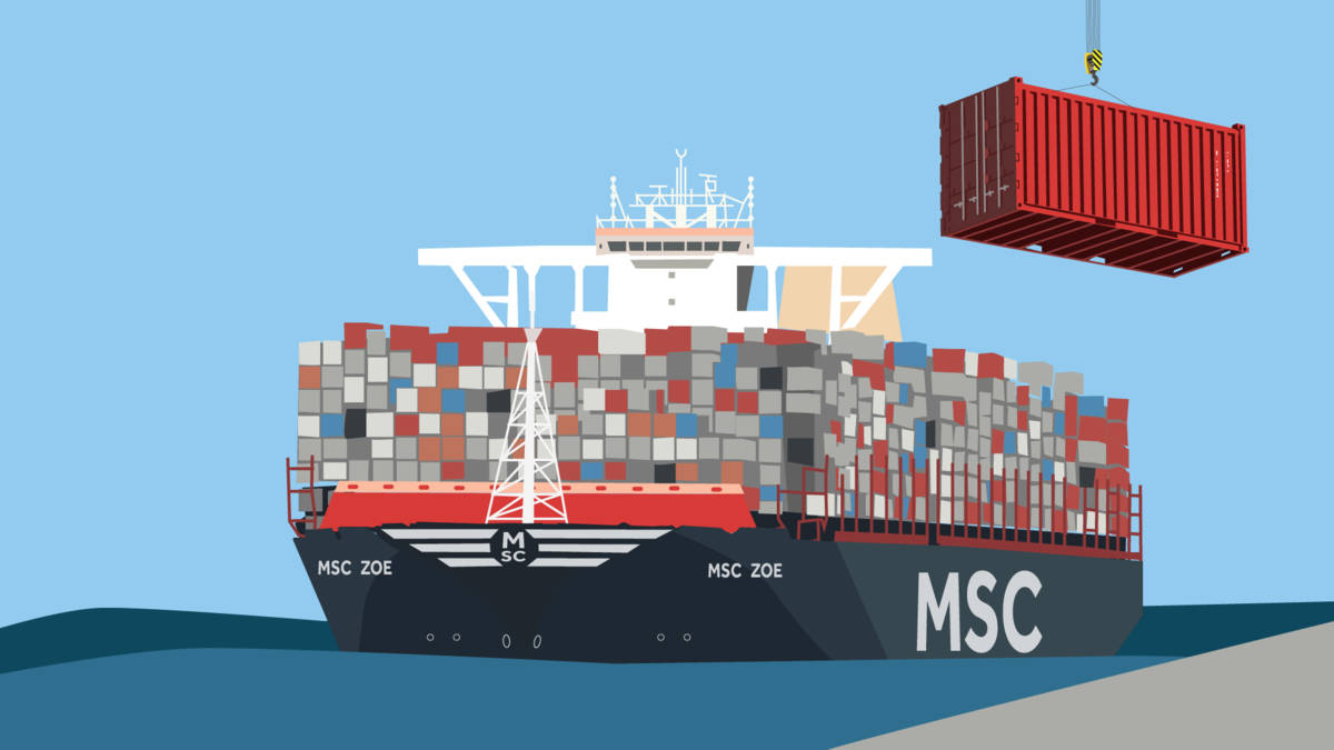 Containers vastzetten op een schip, dat betekent soms wel 48 uur sjorren