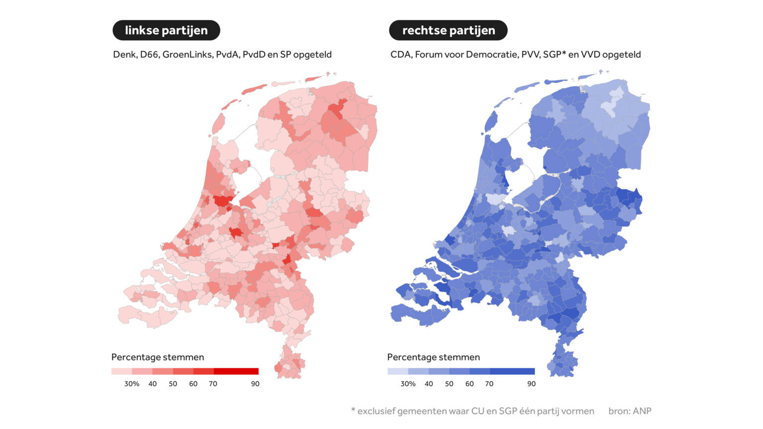 De nieuwe politieke kaart van Nederland: versnippering in beeld | NOS