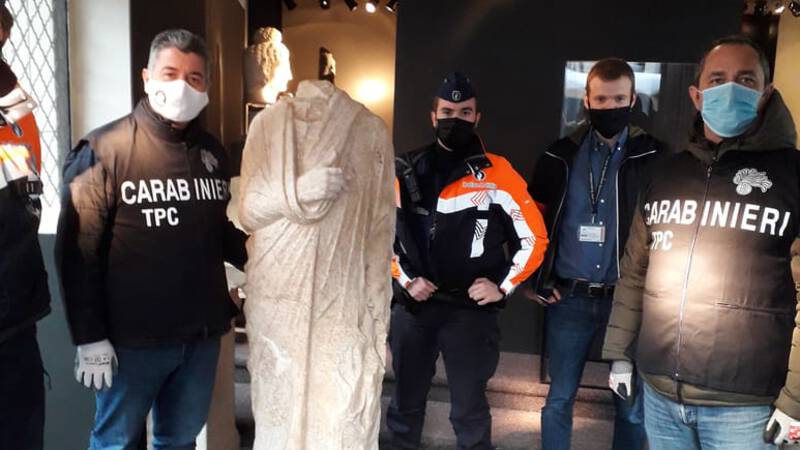 Italiaanse agenten stuiten bij toeval op gestolen Romeins beeld in Brussel