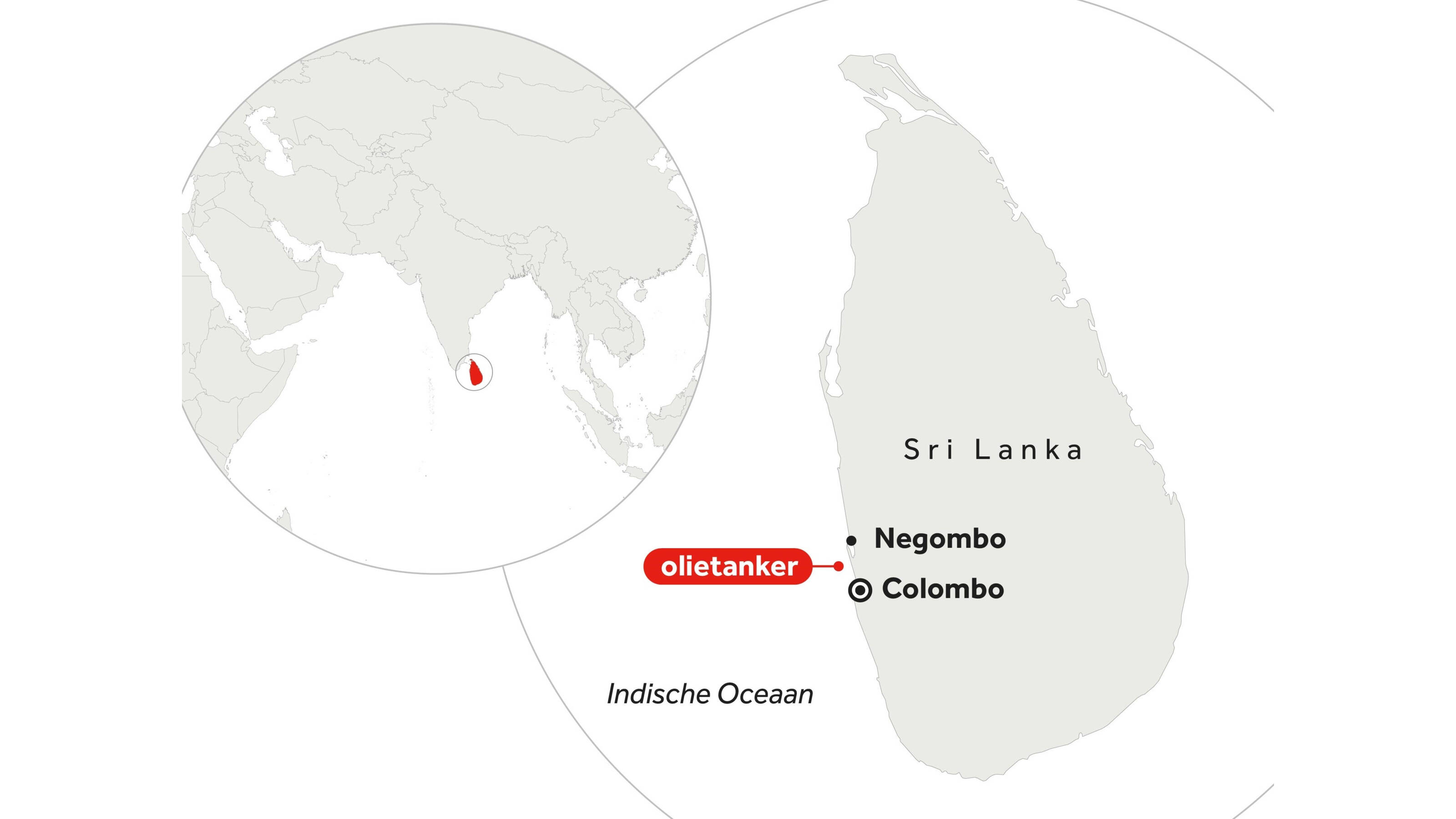 Sri Lanka vreest grote milieuramp nu tanker vol olie en chemicaliën
