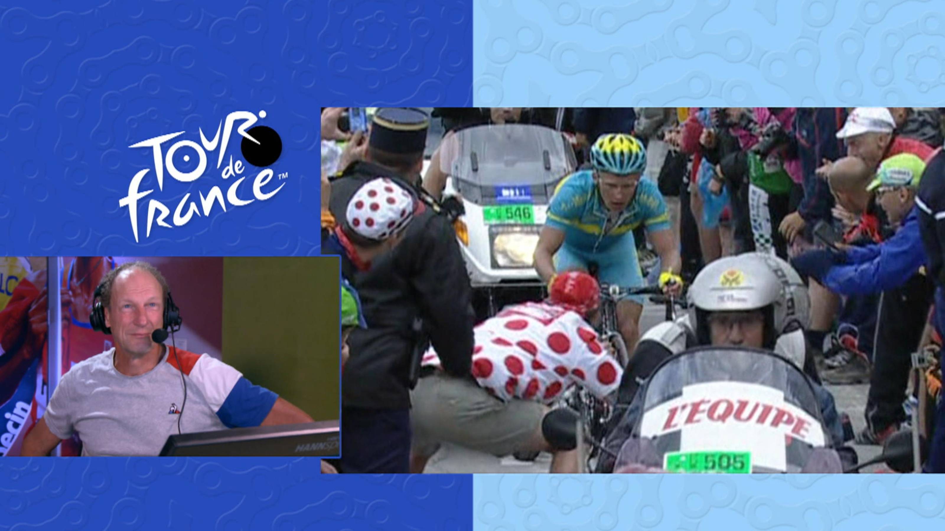 Photo Presse Tour De France 1985 – Les Médias En Action Avec Maarten Ducrot