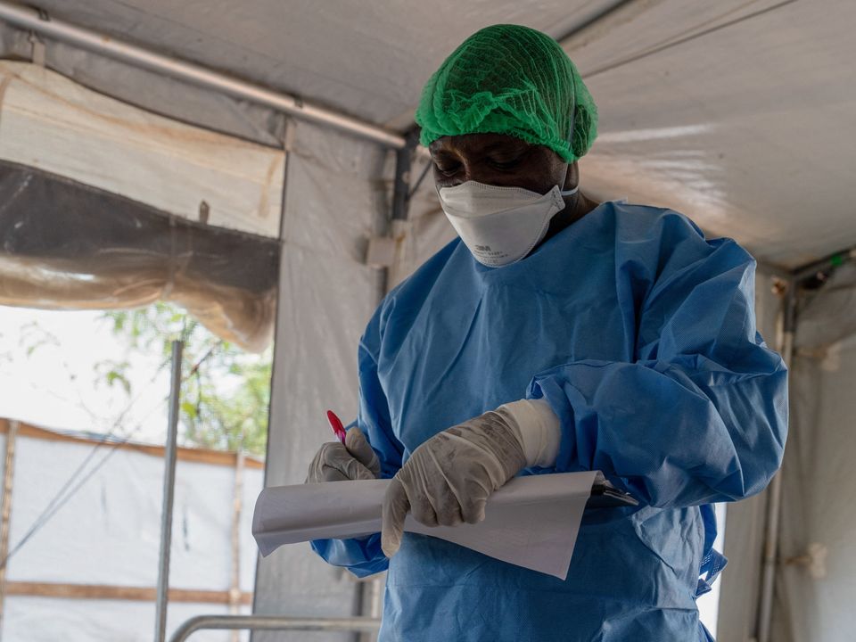 A firefighter battles a wildfire in ‍California.