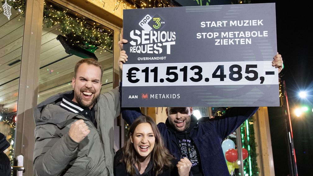 Hoogste bedrag in 10 jaar voor Serious Request: 11,5 miljoen voor zieke kinderen