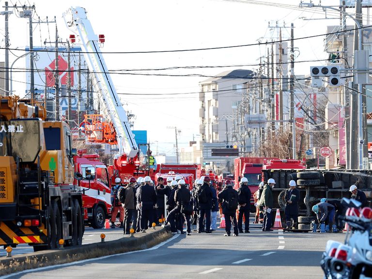 1,2 miljoen mensen op waterrantsoen om man bij Tokio uit zinkgat