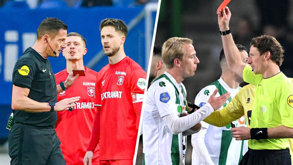 Scheidsrechters eredivisie weer teruggefloten: twee rode kaarten geseponeerd