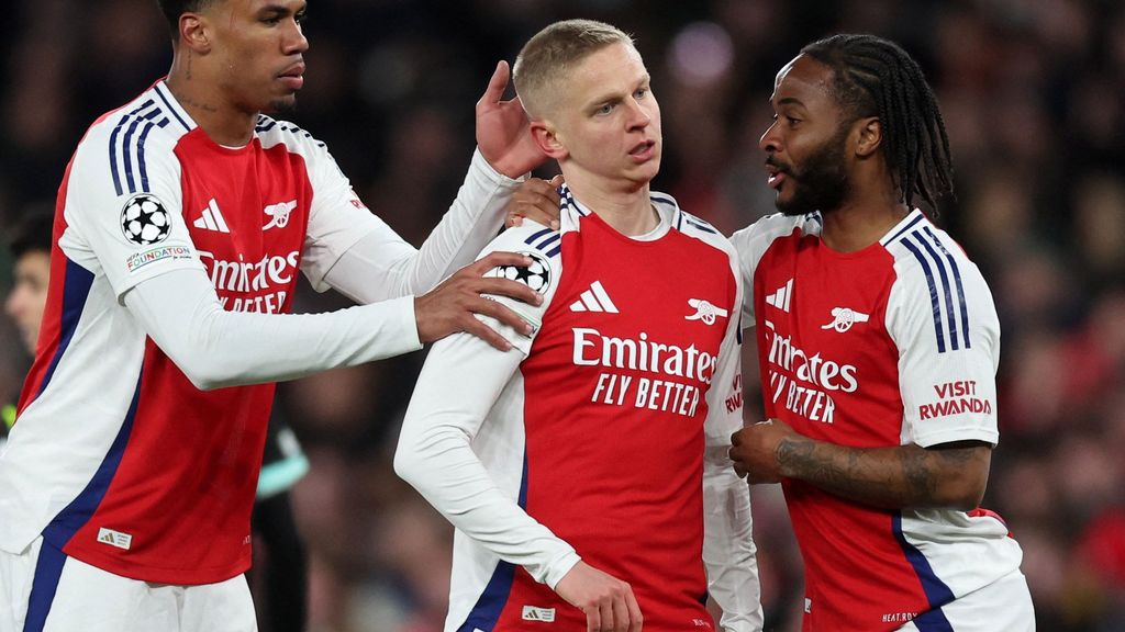action shot from the Arsenal vs PSV Champions League match