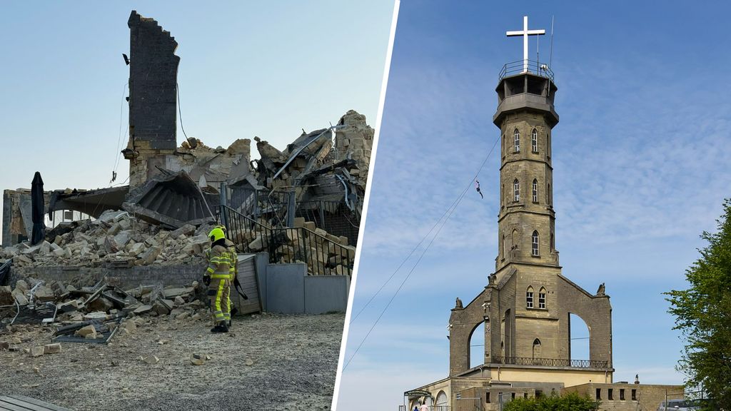 Wilhelminatoren in Valkenburg ingestort, oorzaak nog onbekend