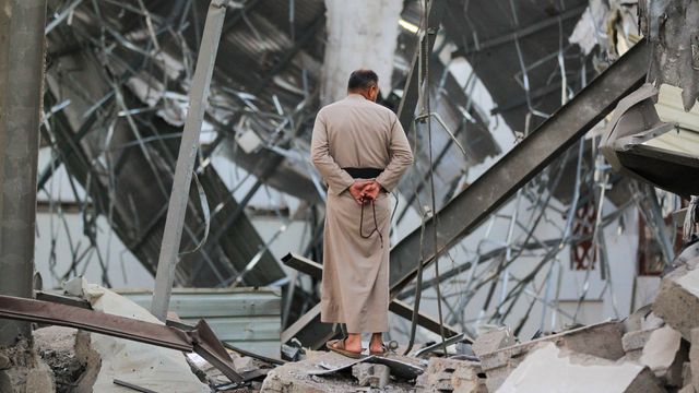 Aftermath of ​a US bombing in Yemen