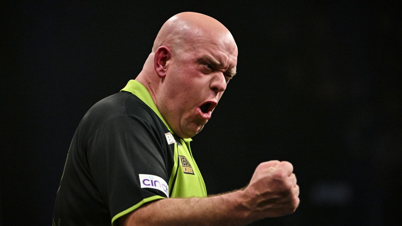 Michael van Gerwen at the Premier League Darts