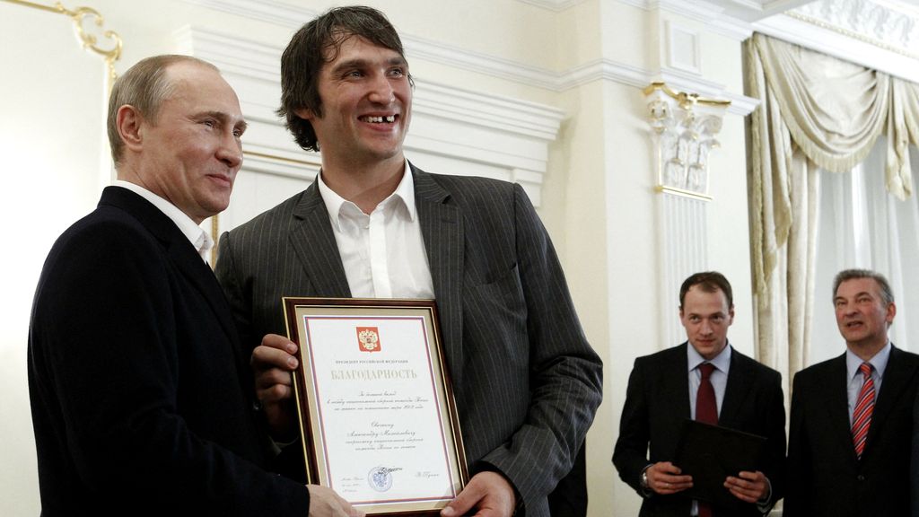 Vladimir Putin and Alex Ovechkin