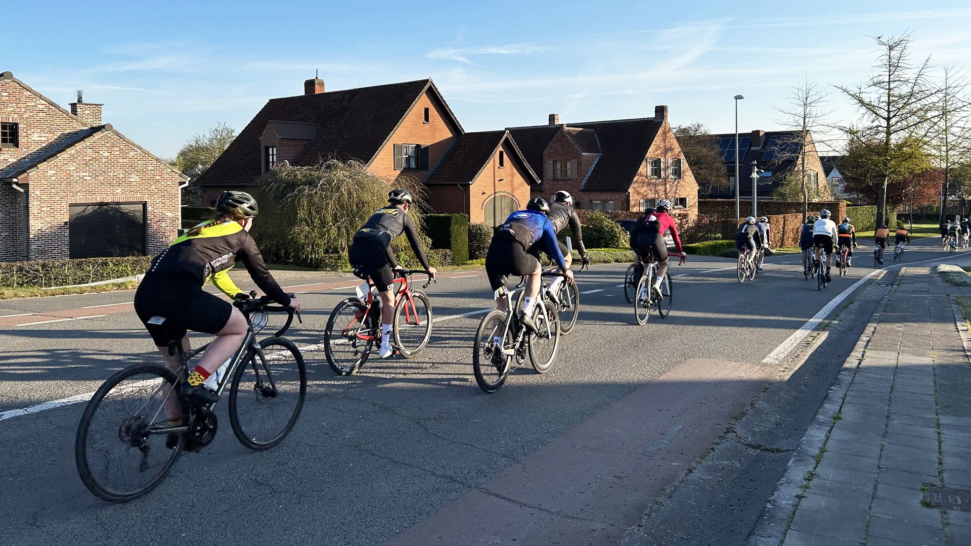 Cyclists during We Ride Flanders event in Aalter