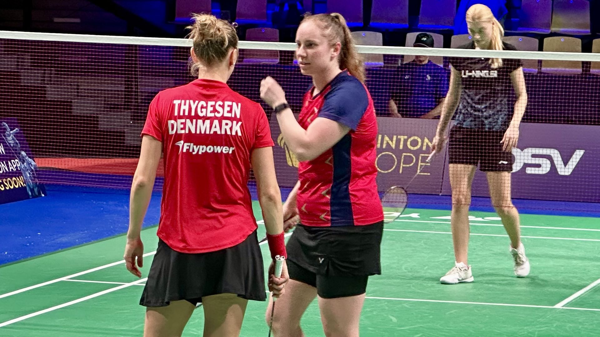 Debora Jille with her Danish double partner Sara Thygesen
