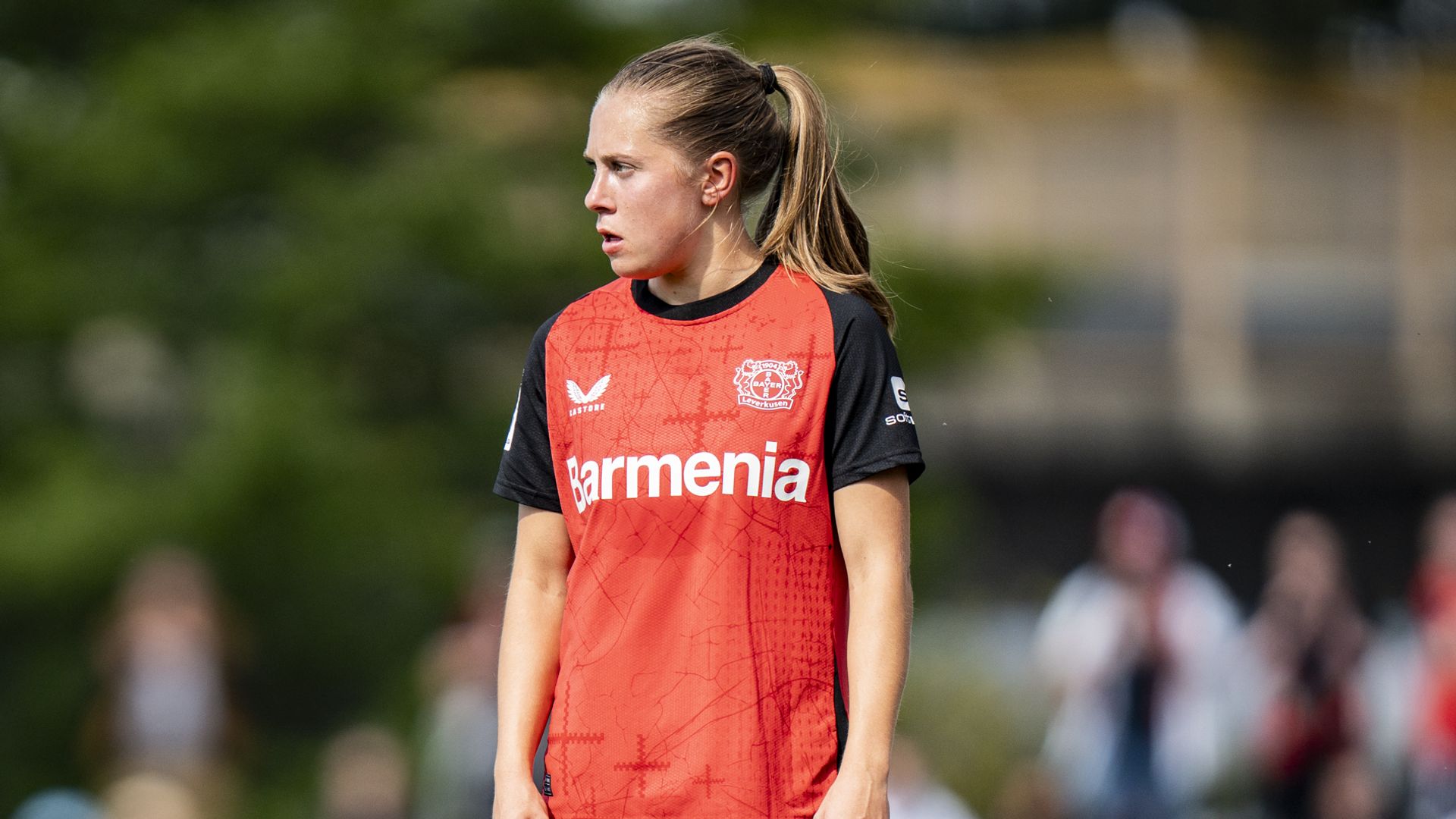 janou Levels in action for Bayer leverkusen