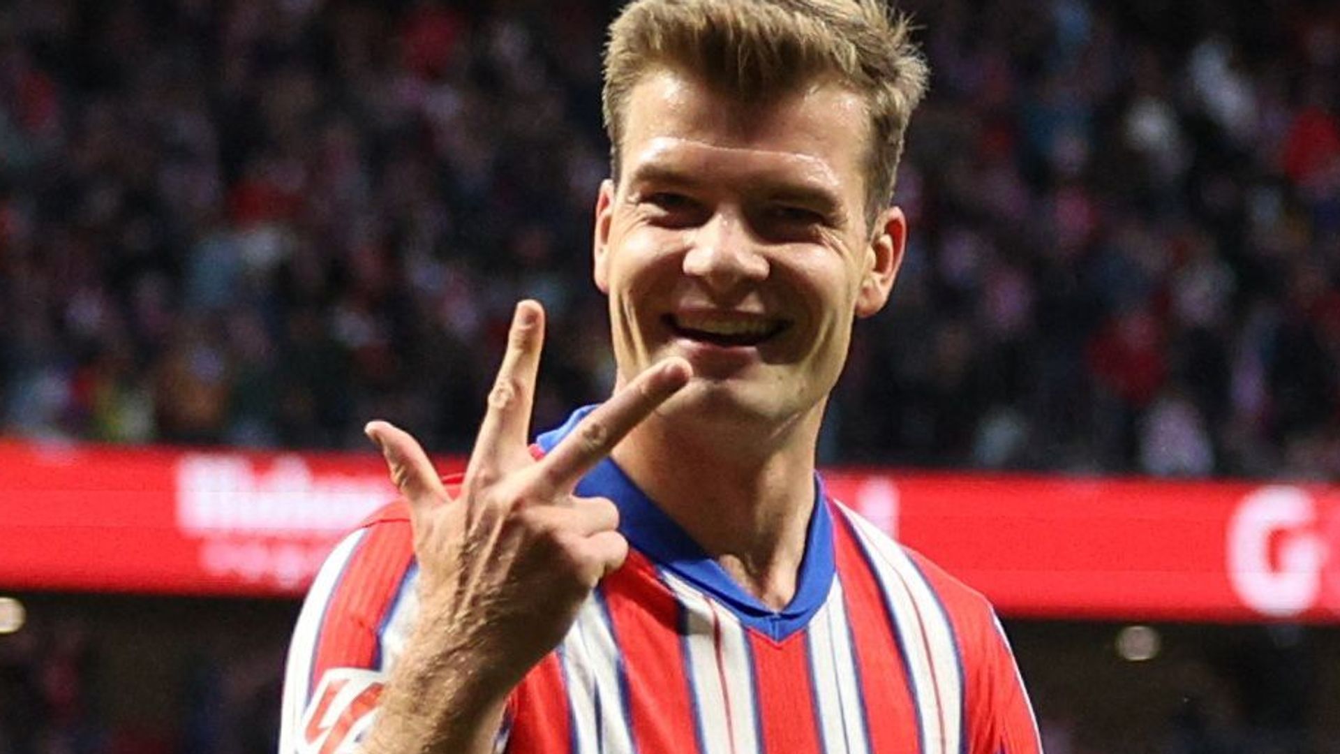 Alexander Sørloth celebrating a goal