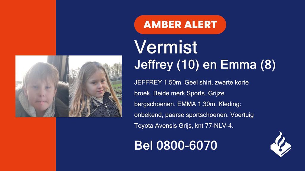 Amber alert voor vermiste kinderen uit Beerta