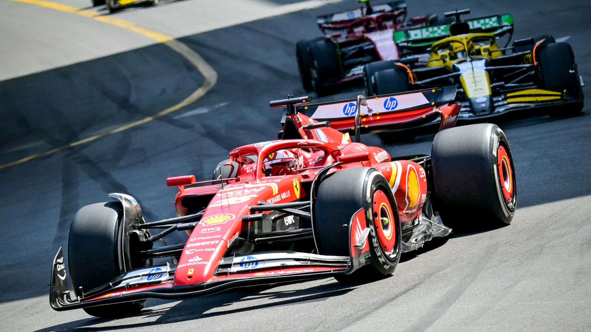 Cars racing at the Monaco Grand Prix