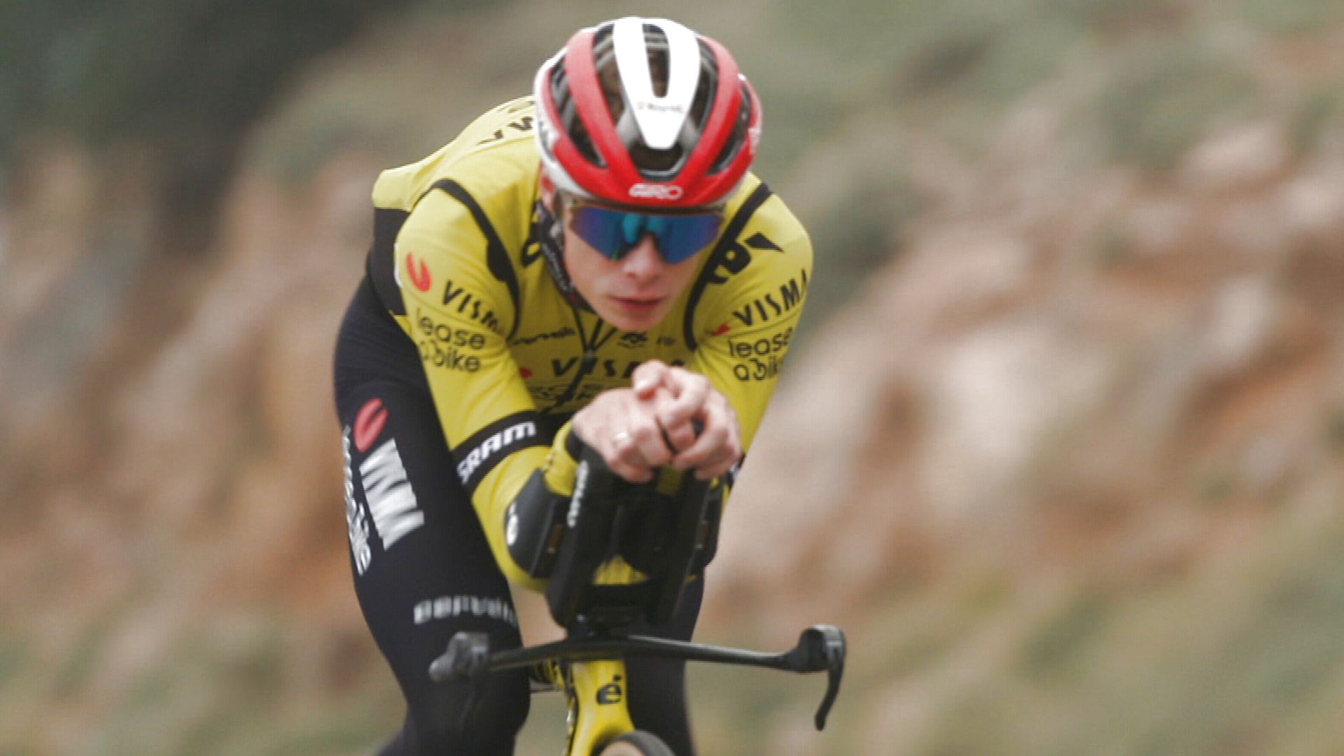 image of a cyclist in action, possibly related to the upset.