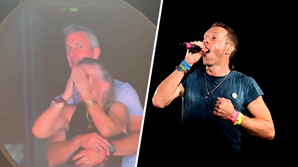 Foto: Bij Coldplay 'betrapte' topman op non-actief gesteld door bedrijf