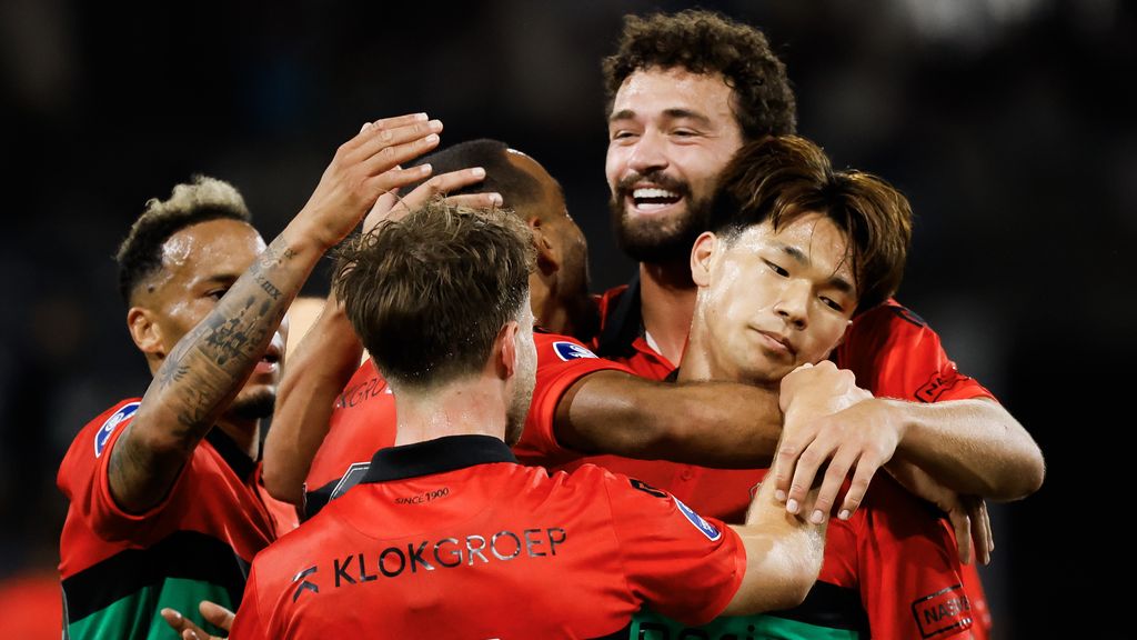 NEC is voorlopig koploper in eredivisie na zege op tien man Heracles