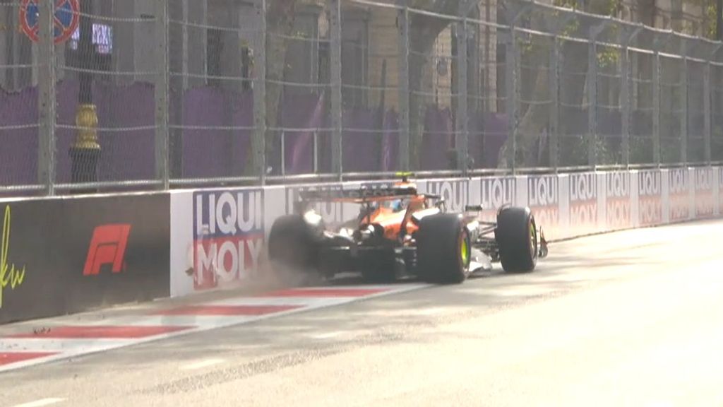 Norris uszkadza opony w Baku, Ferrari na czołowej pozycji