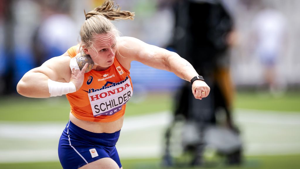 Jessica Schilder w finale pchnięcia kulą na Mistrzostwach Świata