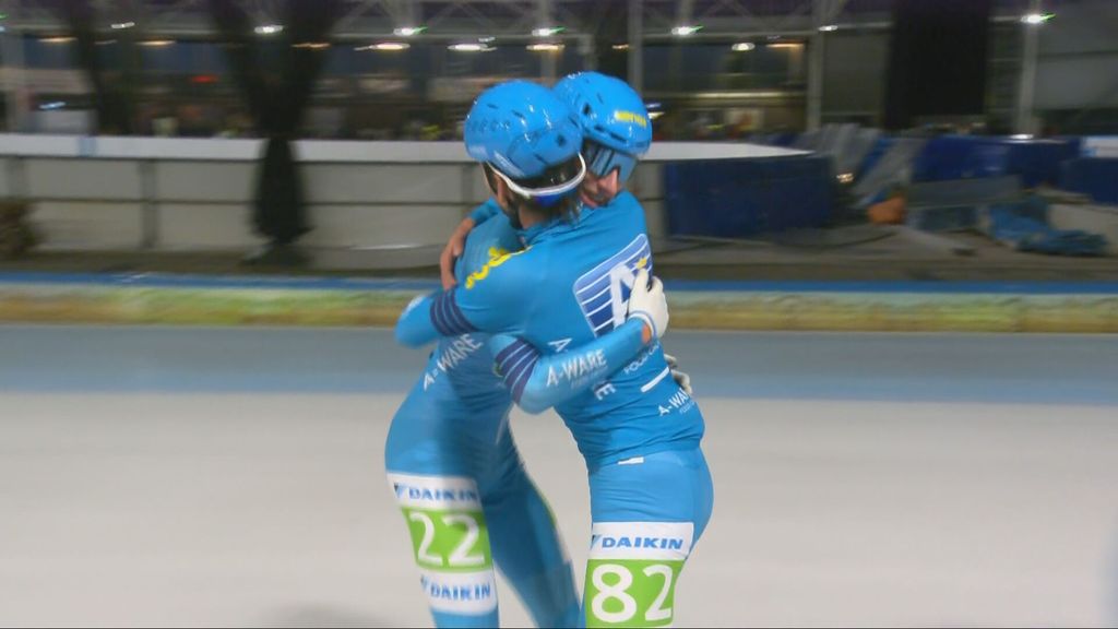 Eindzeges marathonschaatsers Gelling en Talsma in Vier van Noord-Holland