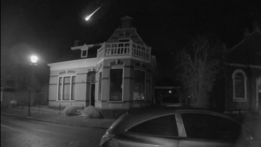 Meteoor in de lucht boven Groningen