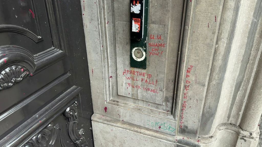 Foto: Universiteit Utrecht maakt schade op na bezetting pro-Palestina betogers