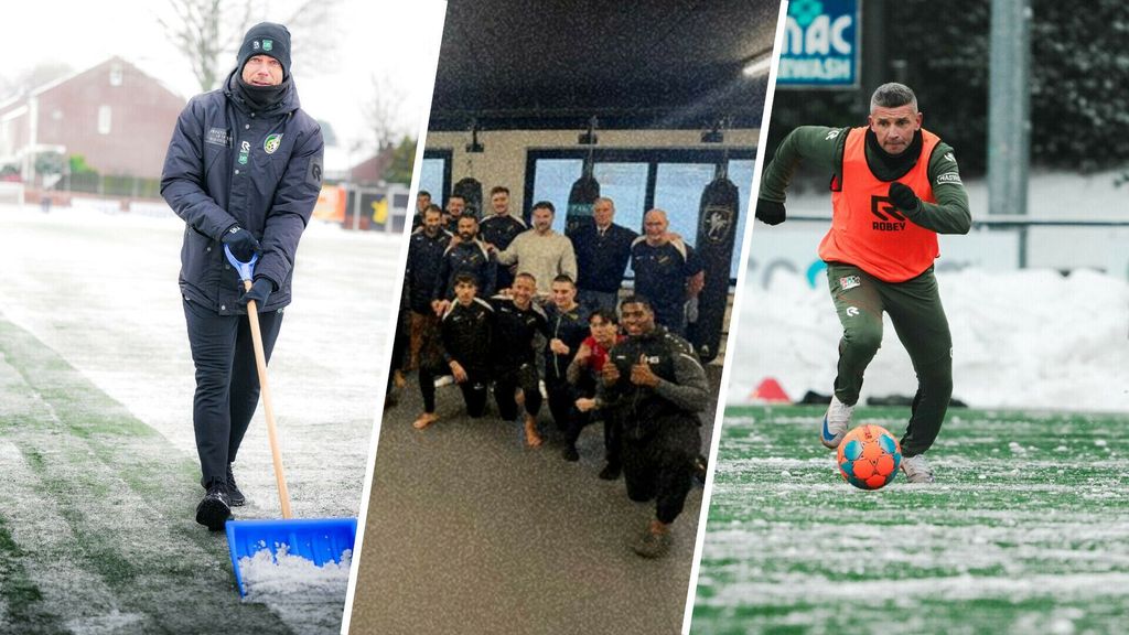 Sneeuw maakt eredivisieclubs creatief: trainen in een hal of boksen en rugbyen