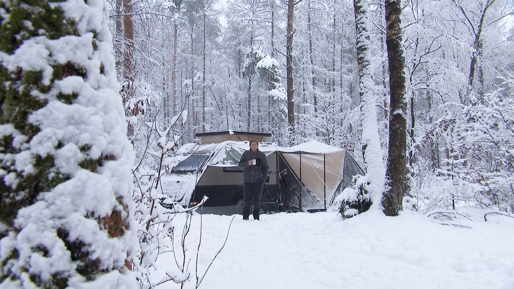 Kamperen in de sneeuw: 'Het is een sprookje eigenlijk'