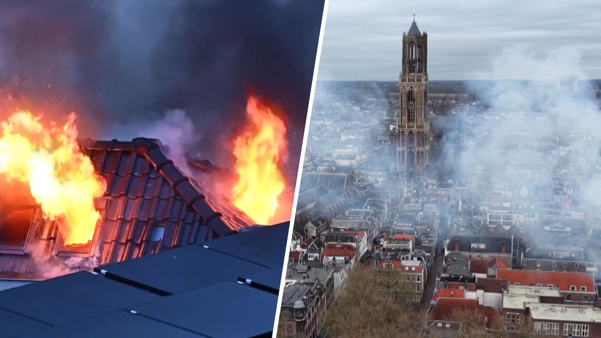 Paniek, brokstukken en brand na gigantische explosie in binnenstad Utrecht