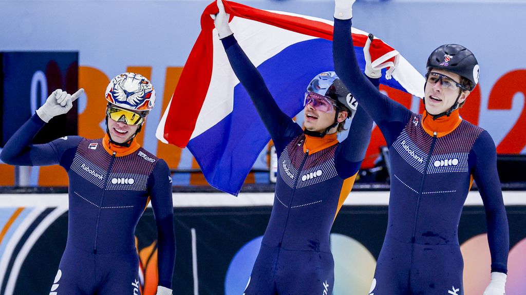 Van 't Wout tweemaal Europees kampioen, volledig oranje podium op 500 meter