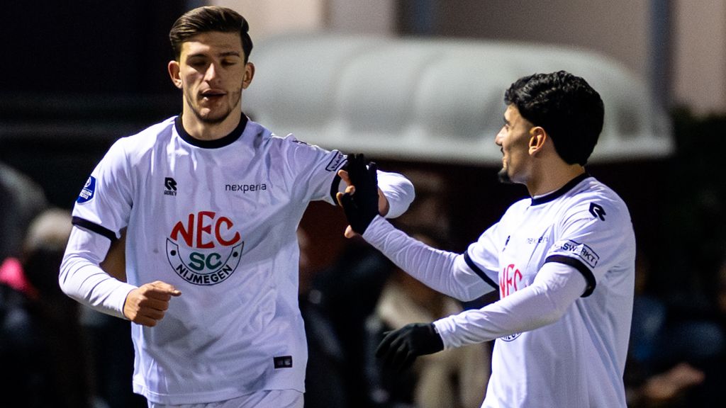 NEC wint met moeite van amateurs De Treffers en is kwartfinalist in KNVB-beker