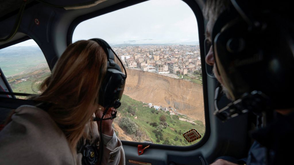 Foto: Premier Meloni bezoekt Sicilië na aardverschuiving