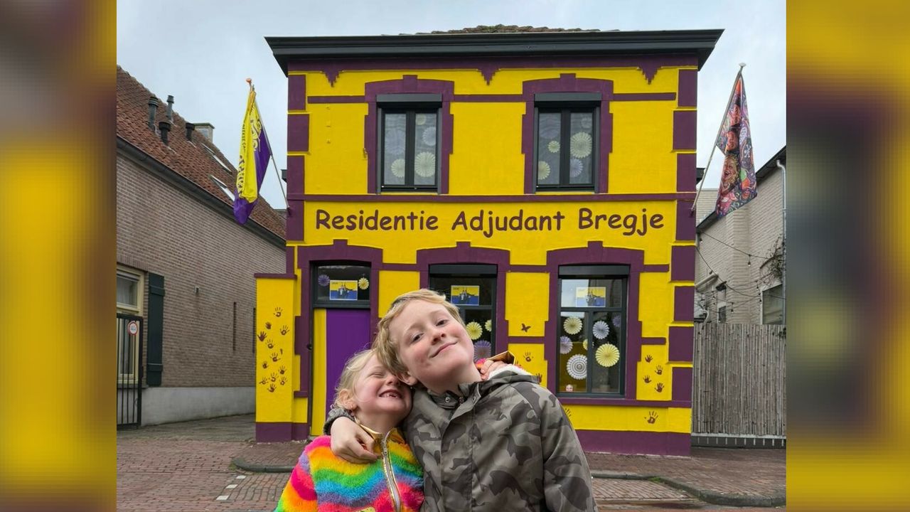 Huh? Huis van Sen en Flo is paars-geel geschilderd