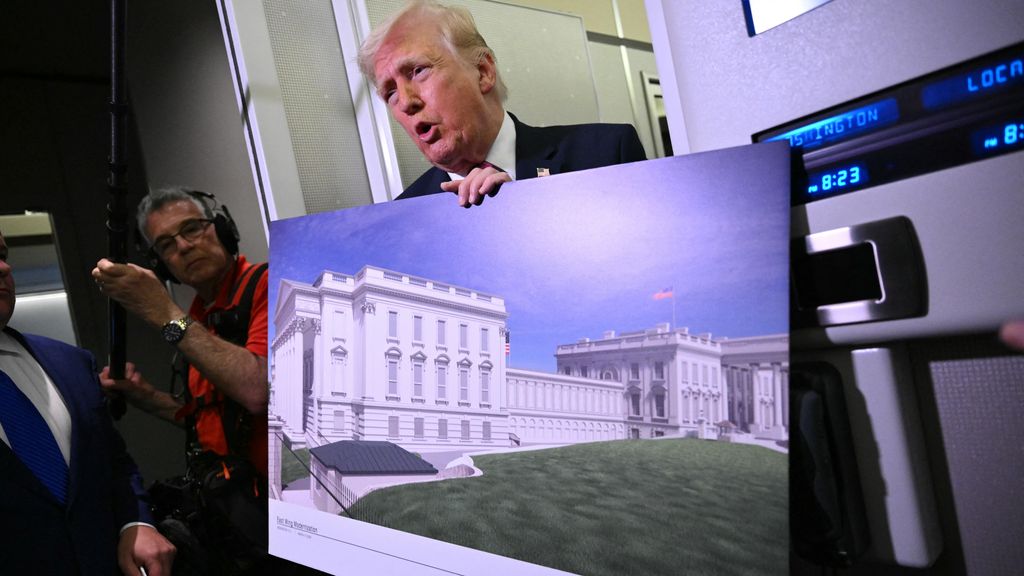 Foto: Rechter legt bouw balzaal Witte Huis stil: 'President is niet de eigenaar'