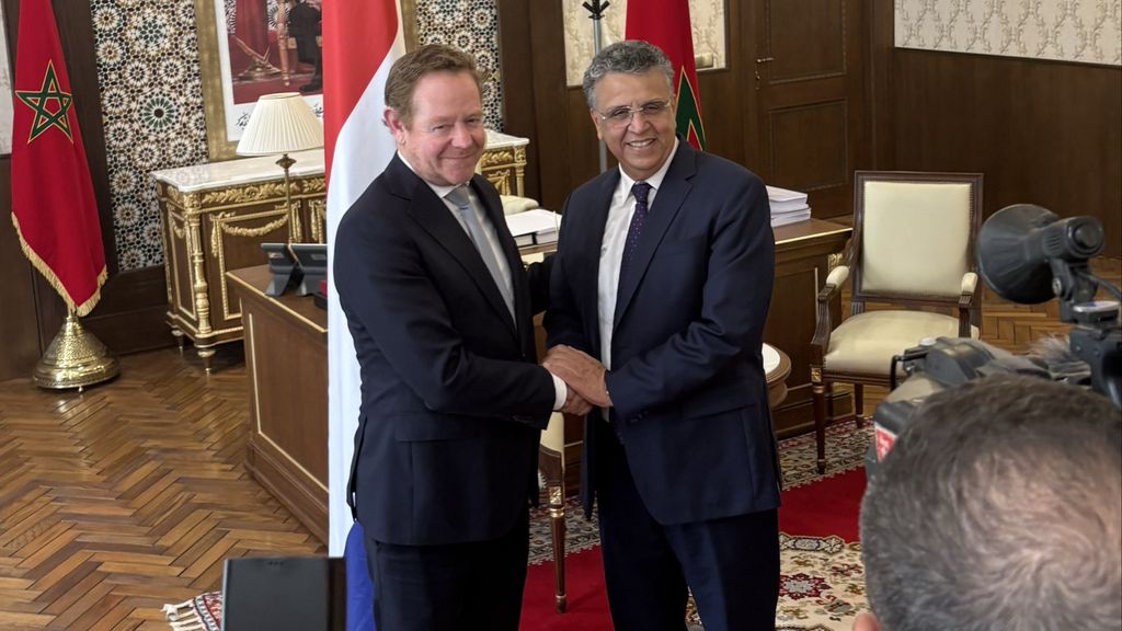 Foto: Berendsen en Van Weel in Marokko, 'onderstreept goede banden'